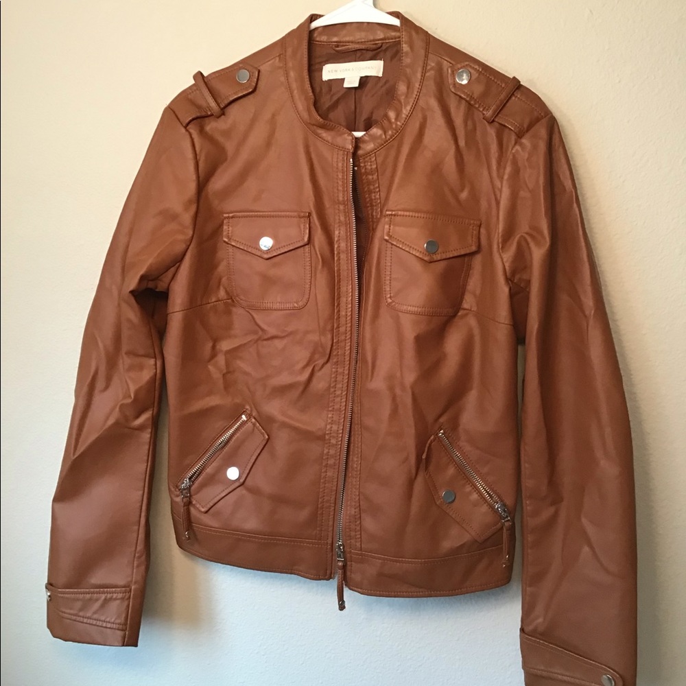 Like New Brown Leather Jacket - L